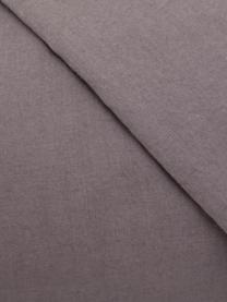Parure copripiumino in cotone effetto stone washed Velle, Tessuto: cotone ranforce, Fronte e retro: taupe, 155 x 200 cm + 1 federa 50 x 80 cm