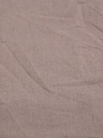 Parure copripiumino in cotone effetto stone washed Velle, Tessuto: cotone ranforce, Fronte e retro: taupe, 155 x 200 cm + 1 federa 50 x 80 cm