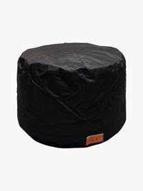 Pokrowiec na puf Cobana, Włókna syntetyczne, Czarny, Ø 52 x 35 cm