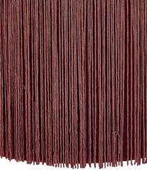 Puf con flecos Adriana, Tapizado: terciopelo de algodón, Flecos: viscosa, Terracota, Ø 40 x Al 40 cm