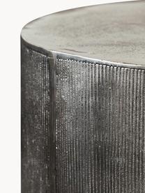 Runder Couchtisch Rota mit Antik-Finish, Gestell: Mitteldichte Holzfaserpla, Oberfläche: Aluminium, beschichtet, Greige, Silberfarben, Ø 50 cm