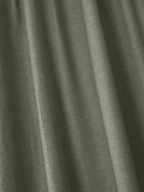 Ondoorzichtig gordijn Jensen met multiband, 2 stuks, 95% polyester, 5% nylon, Olijfgroen, B 130 x L 260 cm