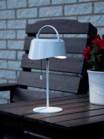 Solar outdoor tafellamp Cervia, Lampenkap: kunststof, Lampvoet: kunststof, Wit, L 18 x H 36 cm