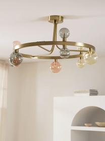 Lámpara de techo Aglaia, Dorado, rosa, gris, Ø 86 x Al 50 cm