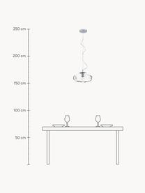 Závěsné svítidlo Amora, Transparentní, stříbrná, Ø 35 cm, V 20 cm