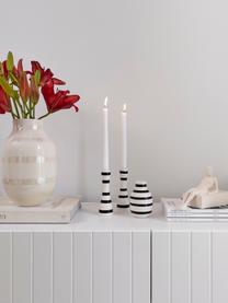 Petit vase design fait main Omaggio, Céramique, Noir, blanc, Ø 8 x haut. 13 cm