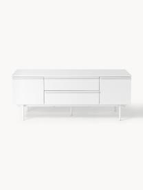 Credenza bassa in legno Elona, Bianco, Larg. 180 x Alt. 55 cm