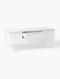 Meuble bas en bois Elona, Blanc, larg. 180 x haut. 55 cm