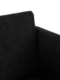 Fauteuil classique noir Milo, Tissu noir