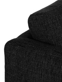 Fauteuil classique noir Milo, Tissu noir