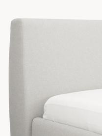 Gestoffeerd bed Cloud, Bekleding: fijn gestructureerde gewe, Frame: massief grenenhout en pla, Geweven stof lichtgrijs, B 140 x L 200 cm