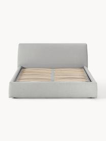 Cama tapizada Cloud, Tapizado: tejido finamente texturiz, Cuerpo: madera maciza de pino, ma, Patas: madera pintada Este produ, Tejido gris claro, An 140 x L 200 cm