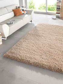 Flauschiger Hochflor-Teppich Venice in Braun, Flor: 100% Polypropylen, Braun, B 80 x L 150 cm (Größe XS)