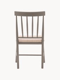 Houten stoelen Eton met biezen vlechtwerk, 2 stuks, Frame: beukenhout gelakt, Zitvlak: biezen vlechtwerk, Taupe, lichtbeige, B 46 x D 45 cm