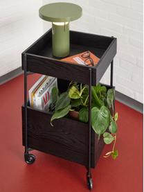 Bar cart Fresh, MDF, essenhout

Dit product is gemaakt van duurzaam geproduceerd, FSC®-gecertificeerd hout., Zwart, B 42 x H 68 cm