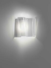 Mondgeblazen wandlamp Logico, Mondgeblazen glas, Transparant, Ø 25 x H 22 cm