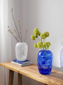 Handgefertigte Glas-Vase Helvi, Glas, Blau, semi-transparent, Ø 20 x H 30 cm