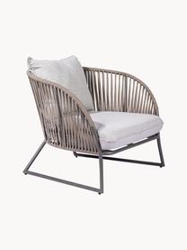 Fauteuil lounge de jardin Indonesia, Beige, gris, larg. 98 x prof. 90 cm