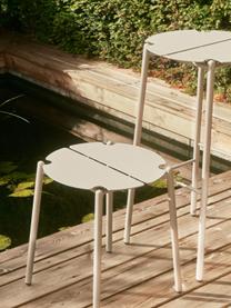 Kovová záhradná stolička Novo, Potiahnutá oceľ, Svetlobéžová, Ø 35 x V 45 cm