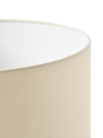 Tafellamp Delano, Lampenkap: katoen, Lampvoet: metaalkleurig, Donkerbruin, beige, Ø 35 x H 50 cm