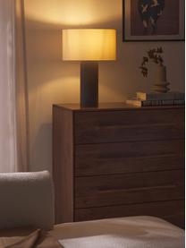 Lampada da tavolo Delano, Paralume: cotone, Marrone scuro, beige, Ø 35 x Alt. 50 cm