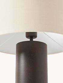 Lampe à poser Delano, Brun foncé, beige, Ø 35 cm, haut. 50 cm