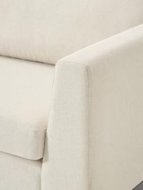 Schlafsofa Luna (3-Sitzer) mit Matratze, Bezug: 100 % Polyester Der strap, Gestell: Massives Buchenholz, Schi, Füße: Metall, galvanisiert Dies, Webstoff Off White, B 270 x T 184 cm, Eckteil rechts