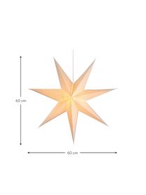 Estrella luminosa LED grande Amelia, Ø 60 cm, con enchufe, Papel, Blanco, An 60 x Al 60 cm