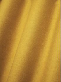 Lenzuolo con angoli topper in flanella Biba, Giallo senape, Larg. 200 x Lung. 200 cm, Alt. 15 cm