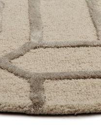 Tapis rond laine beige Vegas, Beige, crème