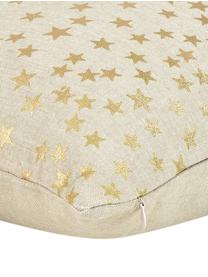 Kussenhoes Kiley, Katoen, Lichtbeige, goudkleurig, B 45 x L 45 cm