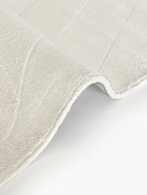 Tappeto in viscosa tessuto a mano Alice, 100% viscosa, Bianco crema, Larg. 120 x Lung. 180 cm (taglia S)