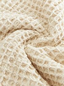 Bavlněný povlak na polštář s vaflovou strukturou Lois, 100 % bavlna, Béžová, Š 50 cm, D 50 cm