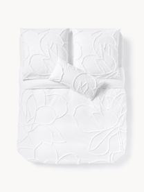 Housse de couette en percale de coton Madeline, Blanc, larg. 200 x long. 200 cm