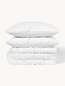 Housse de couette en percale de coton Madeline, Blanc, larg. 200 x long. 200 cm