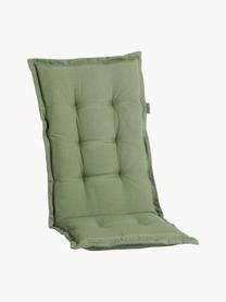 Jednobarevná podložka na křeslo s vysokým opěradlem Panama, 50 % bavlna, 45 % polyester, 5 % jiná vlákna, Šalvějově zelená, Š 50 cm, D 123 cm