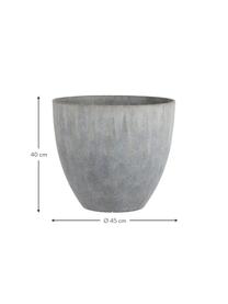 Pot de fleurs XL Bravo, Plastique, Gris, Ø 45 x haut. 40 cm