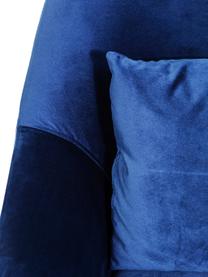 Samt-Sessel Proud in Blau, Bezug: Polyester (Samt), Füße: Metall, lackiert, Samt Blau, B 98 x T 86 cm