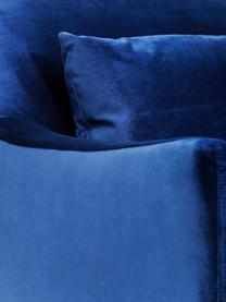 Fluwelen fauteuil Proud, Bekleding: polyester (fluweel), Poten: gelakt metaal, Fluweel blauw, B 98 x D 86 cm