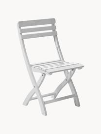 Sedia da giardino pieghevole in legno di mogano Clarish, Mogano laccato, certificato V-Legal, Bianco, Larg. 45 x Alt. 88 cm