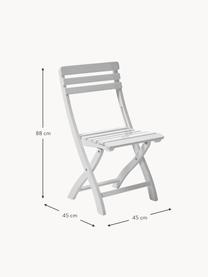 Zahradní židle Clarish, Lakované mahagonové dřevo, Bílá, Š 45 cm, H 45 cm