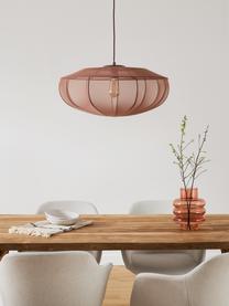 Lampa wisząca z siateczki Beau, Stelaż: metal malowany proszkowo, Nugatowy, Ø 60 x W 29 cm