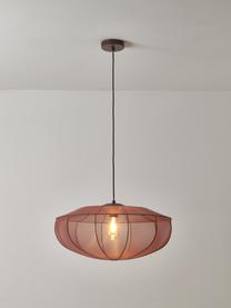 Lampa wisząca z siateczki Beau, Stelaż: metal malowany proszkowo, Nugatowy, Ø 60 x W 29 cm