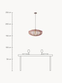 Lampada a sospensione in tessuto a rete Beau, Paralume: tessuto, Struttura: metallo verniciato a polv, Baldacchino: metallo verniciato a polv, Torrone, Ø 60 x Alt. 29 cm