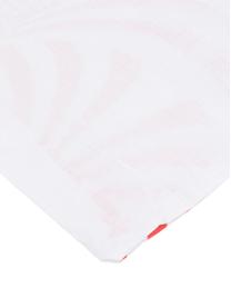 Parure copripiumino in cotone Crone, Cotone, Fronte: rosso salmone, bianco Retro: bianco, 200 x 200 cm
