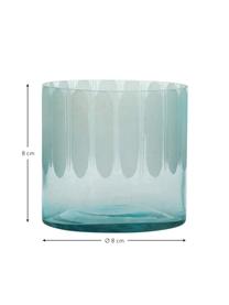 Teelichthalter-Set Cosmopol, 3-tlg., Glas, Blau, Ø 8 x H 8 cm