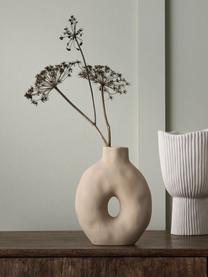 Vaso in porcellana beige Oshape, Porcellana, Beige, Larg. 15 x Alt. 20 cm