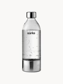 Wasserflaschen Carbonator 3, 2 Stück, Dekor: Stahl, beschichtet, Transparent, Silberfarben, Ø 9 x H 27 cm, 1 L
