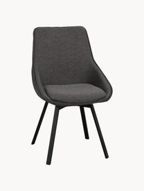 Otočná čalouněná židle Alison, Antracitová, Š 51 cm, H 57 cm