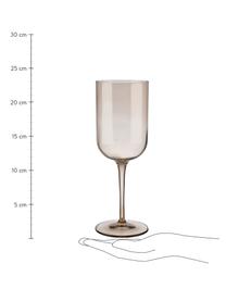 Bicchiere vino marrone Fuum 4 pz, Vetro, Beige trasparente, Ø 8 x Alt. 22 cm, 400 ml